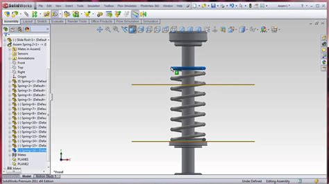 how to compress a gas spring|solidworks compression spring in assembly.